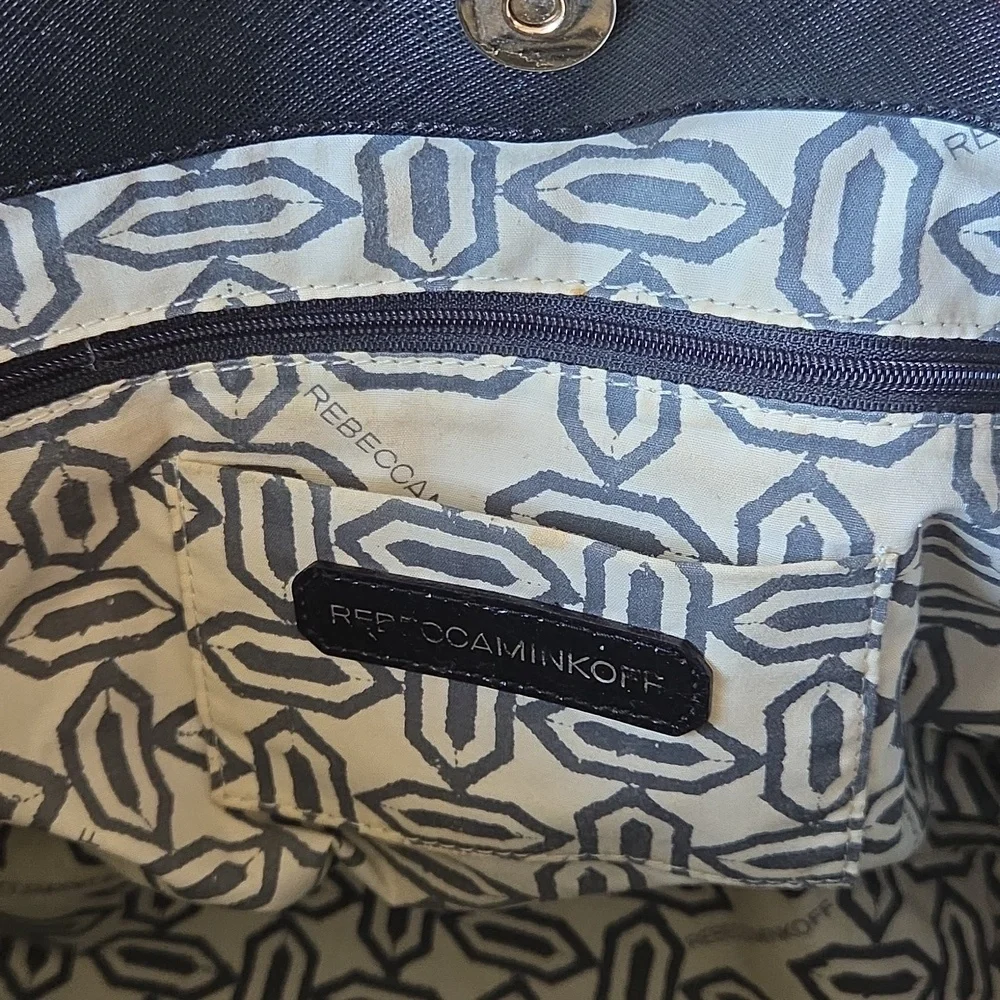Rebecca Minkoff Bag Black Tote MAB Medium Saffiano‎ Leather Tote Luxury Chic